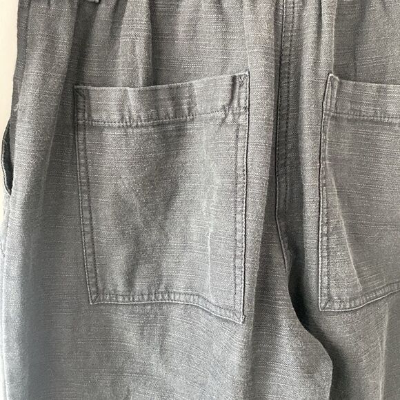 Free People Quinn Coverall Jumpsuit Black Cotton Wide Leg Boho Urban Casual - Picture 13 of 16